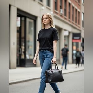 Coach Taylor Leather Navy Blue